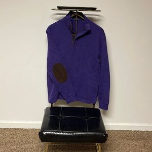 VINTAGE Ralph Lauren Polo 1/4 zip Sweater. Adult Medium Purple